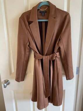Tahari Caramel Belted Trench Coat